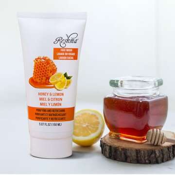 Reshma Beauty Honey & Lemon Face Wash for All Skin Types & Dull Skin, Cleanser for Purifying, Deep C...