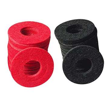 Ampper 24 Pieces Battery Terminal Anti Corrosion Washers, Battery Terminal Post Fiber Washers Protector (12 Red & 12 Black)