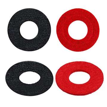 Ampper 24 Pieces Battery Terminal Anti Corrosion Washers, Battery Terminal Post Fiber Washers Protector (12 Red & 12 Black)