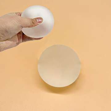 3Pcs White Sugar Ball, 2.4" Slow Rise Squishy Stress Relief Balls Clear Malt Syrup Filled Moldable Relaxing Sensory Fidget Stress Toy Hand Exercise Balls Gift for Friends