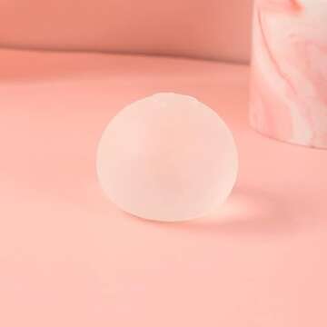 3Pcs White Sugar Ball, 2.4" Slow Rise Squishy Stress Relief Balls Clear Malt Syrup Filled Moldable Relaxing Sensory Fidget Stress Toy Hand Exercise Balls Gift for Friends