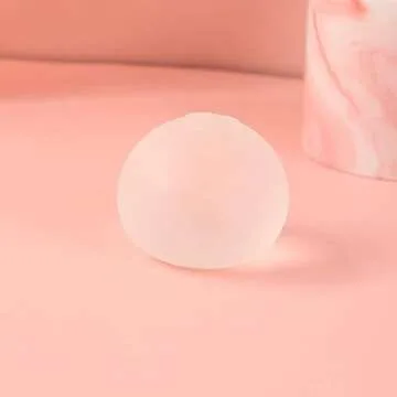 3Pcs White Sugar Ball, 2.4" Slow Rise Squishy Stress Relief Balls Clear Malt Syrup Filled Moldable Relaxing Sensory Fidget Stress Toy Hand Exercise Balls Gift for Friends