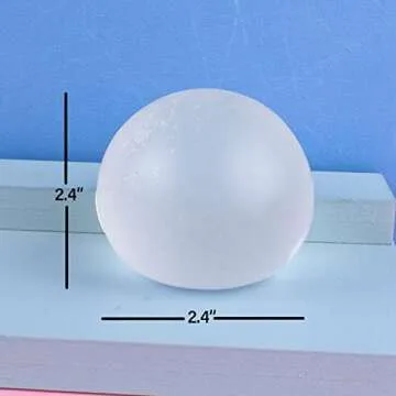 3Pcs White Sugar Ball, 2.4" Slow Rise Squishy Stress Relief Balls Clear Malt Syrup Filled Moldable Relaxing Sensory Fidget Stress Toy Hand Exercise Balls Gift for Friends