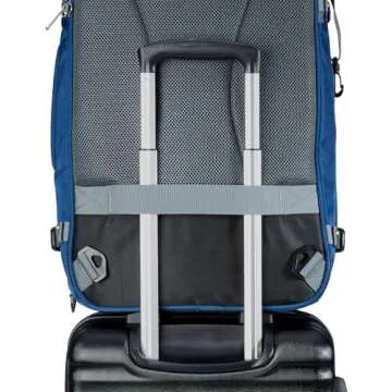 Amazon Basics Travel Backpack Carry On Flight Approved, Lightweight, Expandable, Dual Use as Backpack or Shoulder Bag, Navy.