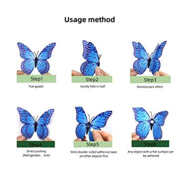 RENUIS 3D Butterfly Wall Decals - 24pcs Room Decor