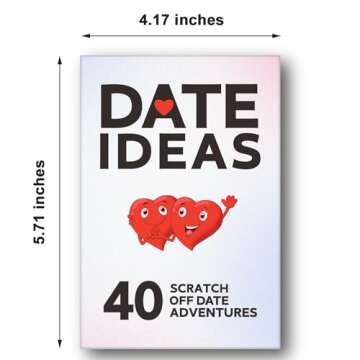 Valentines Day Gifts for Her Him,Christmas,Anniversary, Wedding Perfect 40 Romantic Scratch Off Date...