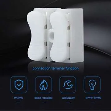 100pcs Spring Wire Connectors, 10A 220V 2 Pin Push Quick Wire Cable Connector White Wiring Terminal