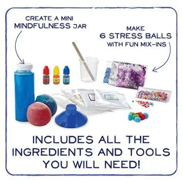 MindWare Science Academy Squishy Ball lab - Kids & Teens Make 3 Squishy Ball Stress Toys with Our 35pc Set - Wild & Weird Experiments for Boys & Girls - Great Educational Gift