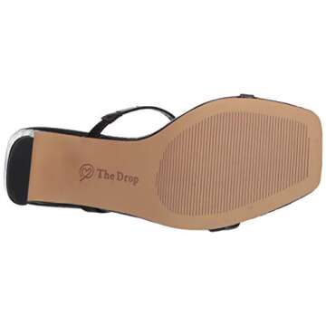 The Drop Women's Avery Sandal, Black, 6 B US