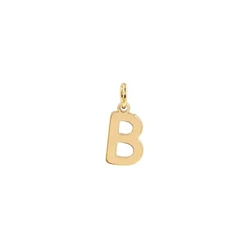 Feqosuk 18k Gold Filled Letter Charms for DIY Jewelry Making