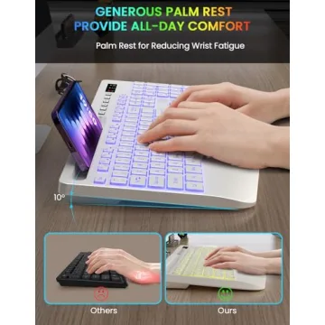 Wireless Ergonomic Keyboard with Customizable Backlights