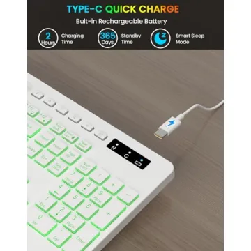 Wireless Ergonomic Keyboard with Customizable Backlights