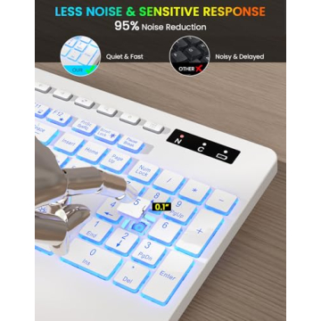 Wireless Ergonomic Keyboard with Customizable Backlights
