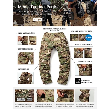 CQR Men's Tactical Pants for Comfort and Durability