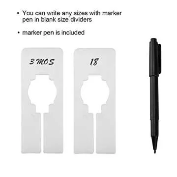 Blulu 50 Pack Clothing Rack Size Dividers for Closet Organization