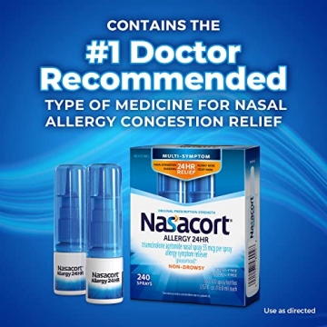 Nasacort 24HR Allergy Nasal Spray 240 Count Relief