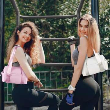 Cysiyu Mini Gym Bag for Women - Cute Waterproof Travel Duffle Bag with Wet Compartment