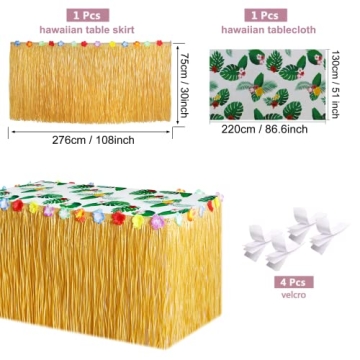 Tropical Luau Party Decoration Pack with 135 pcs for Celebrations