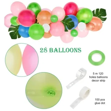 Tropical Luau Party Decoration Pack with 135 pcs for Celebrations