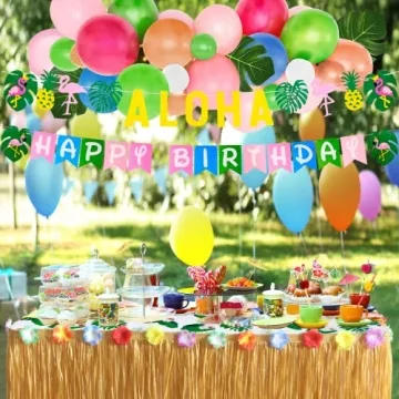Tropical Luau Party Decoration Pack with 135 pcs for Celebrations