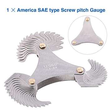 Glarks Thread Pitch Gauge Tool Set for Accurate Measurements