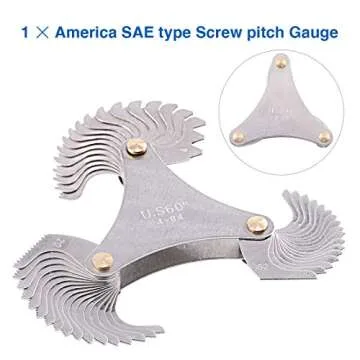 Glarks Thread Pitch Gauge Tool Set for Accurate Measurements