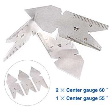 Glarks Thread Pitch Gauge Tool Set for Accurate Measurements