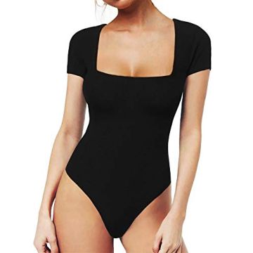 MANGOPOP Women’s Square Neck Bodysuit for Any Occasion
