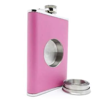 The Original Shot Flask with Collapsible Shot Glass - Pink