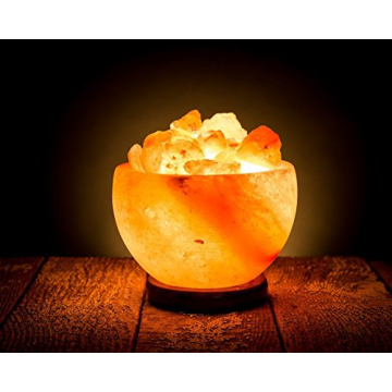 HemingWeigh Hand Crafted Himalayan Salt Bowl Lamp