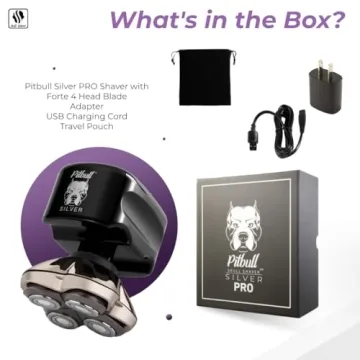 Skull Shaver Pitbull Silver PRO Electric Head Shaver for Men