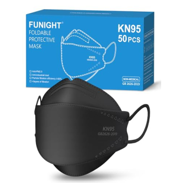 Funight KN95 Face Masks - 50 Pack, Breathable Protection