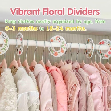 Minnebaby Velvet Baby Hangers with Clothing Size Dividers