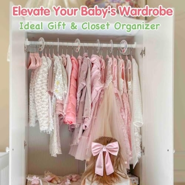 Minnebaby Velvet Baby Hangers with Clothing Size Dividers