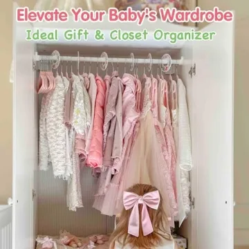 Minnebaby Velvet Baby Hangers with Clothing Size Dividers