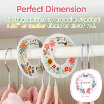 Minnebaby Velvet Baby Hangers with Clothing Size Dividers