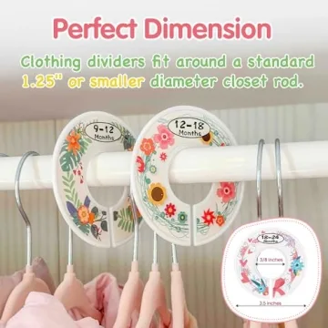 Minnebaby Velvet Baby Hangers with Clothing Size Dividers