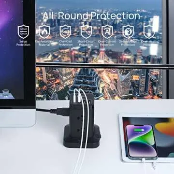 BEVA Power Strip Tower with USB Ports for Efficient Charging