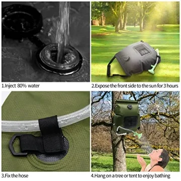 LFSEMINI Solar Shower Bag 2 Pack for Camping & Outdoor Use