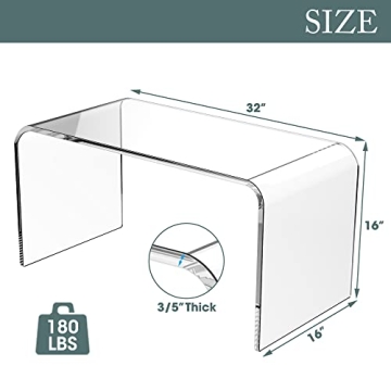 Elegant WAHFAY Acrylic Coffee Table for Modern Spaces