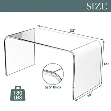 Elegant WAHFAY Acrylic Coffee Table for Modern Spaces