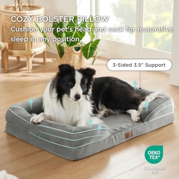 Bedsure Orthopedic Dog Bed for Large Dogs with Washable Cover