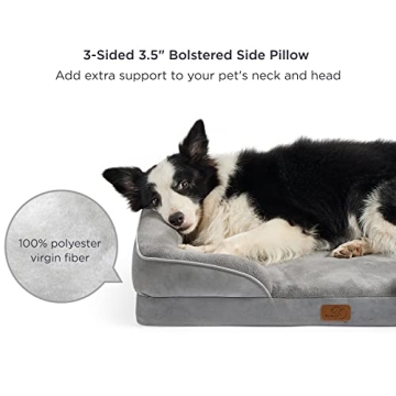 Bedsure Orthopedic Dog Bed for Large Dogs with Washable Cover