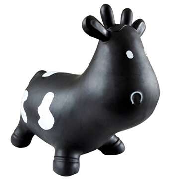 AppleRound Cow Bouncer with Air Pump for Kids Fun