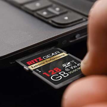 Ritz Gear 128GB High-Speed SDXC UHS-I Card for 4K