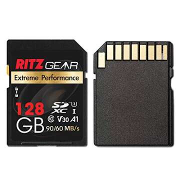 Ritz Gear 128GB High-Speed SDXC UHS-I Card for 4K
