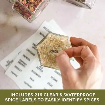 Gneiss Spice Magnetic Jars: Includes 12 Large Empty Glass Jars (4 oz), Magnetic Metal Lids & Spice Labels | Create a Hanging Spice Rack on Your Fridge