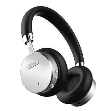 BOHM Wireless On-Ear Noise Canceling Headphones Black Silver BOHM B66