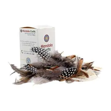 Craft Feathers - Natural Feathers - Loose Real Chicken Feather for Dream Catcher Jewelry Making Hats Crafts by Mandala Crafts 1.25 to 4.25 Inches 180 PCS