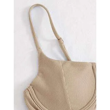 Stylish SOLY HUX Underwire Bikini for Women - Apricot